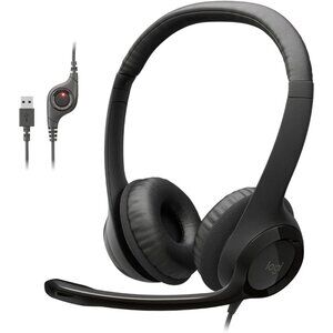 H390 Wired Headphones with Mic, USB-A Headset with Microphone for PC, Noise Canc